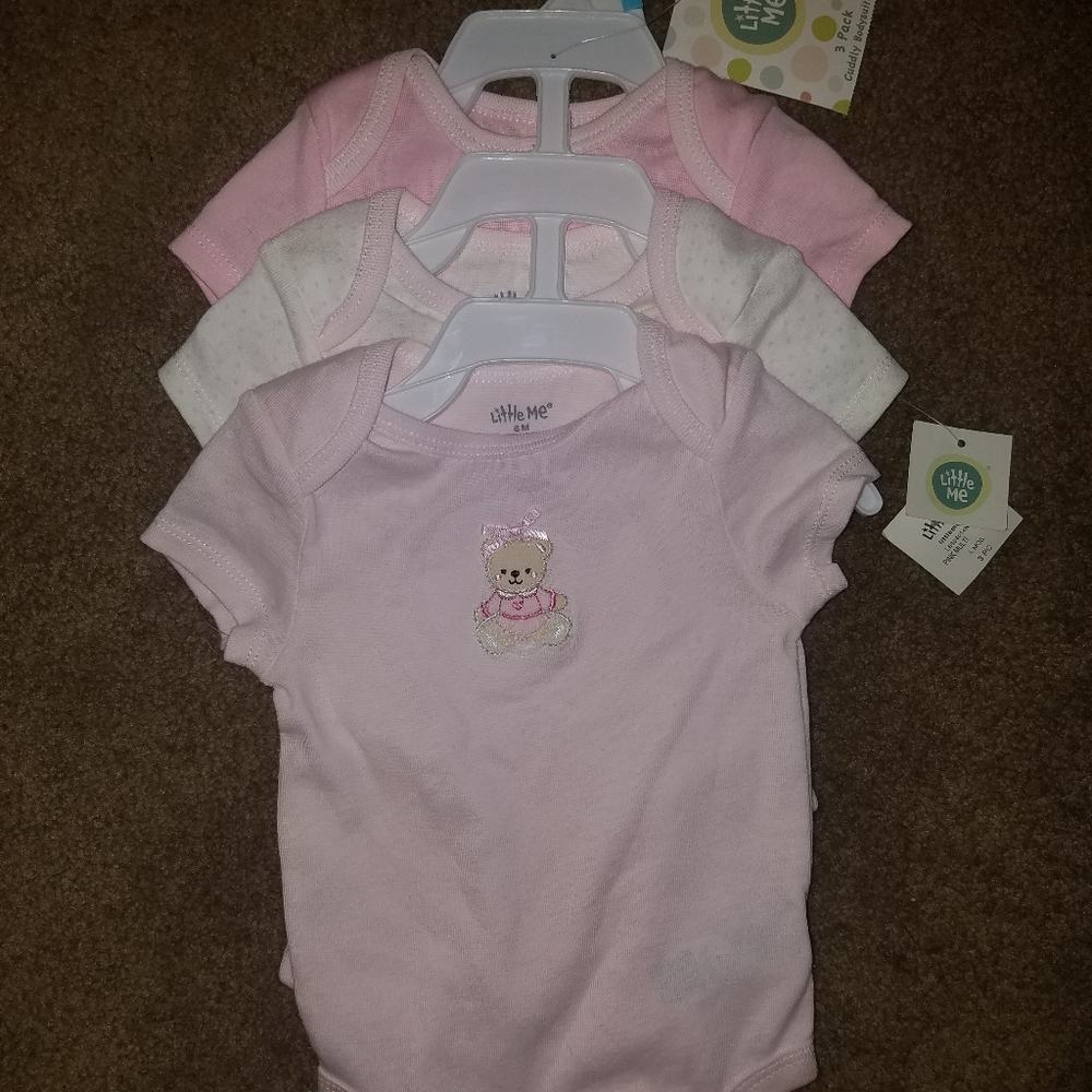 3pc 6 mths Little Me onesies